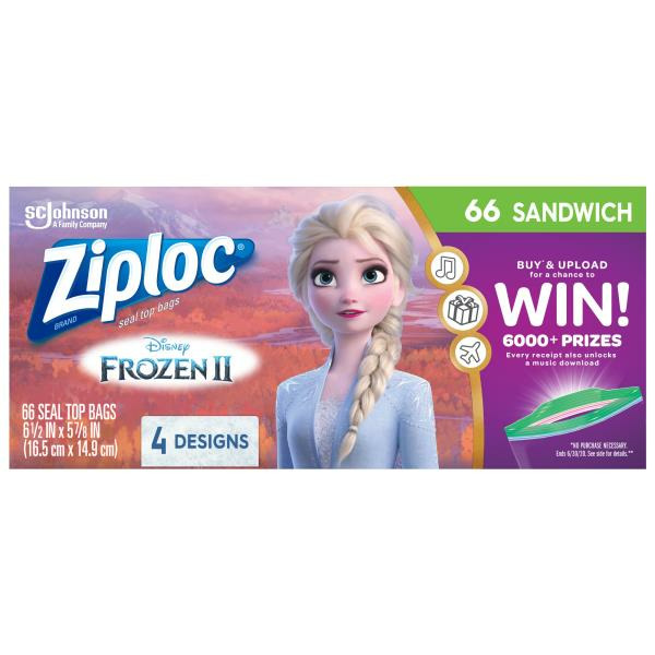 Ziploc Disney's Mickey & Friends Designs Sandwich Bags Same-Day