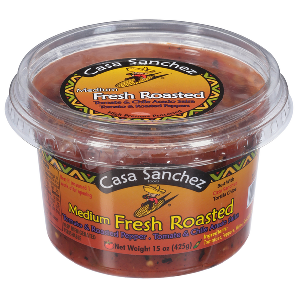 Casa Sanchez Salsa, Tomato & Roasted Pepper, Medium Same-Day