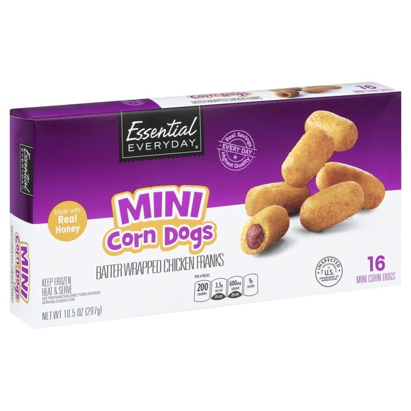 Essential Everyday Corn Dogs, Mini (16 each) Instacart