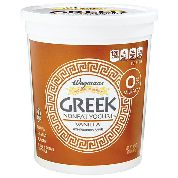 Wegmans Wegmans 0% Greek Vanilla Nonfat Yogurt, FAMILY PACK Same-Day ...