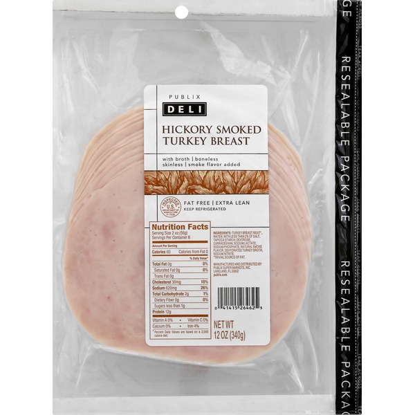 Publix Deli Turkey Breast, Hickory Smoked (12 oz) Instacart