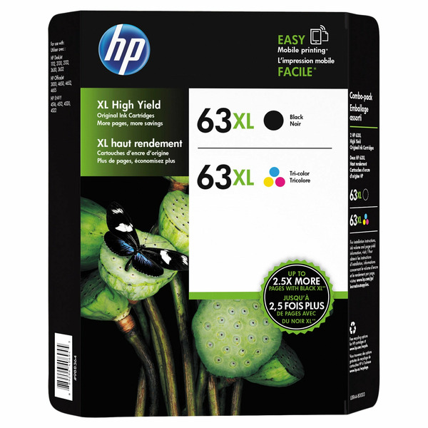 Costco hp black tricolor combo 63xl high capacity ink cartridges same