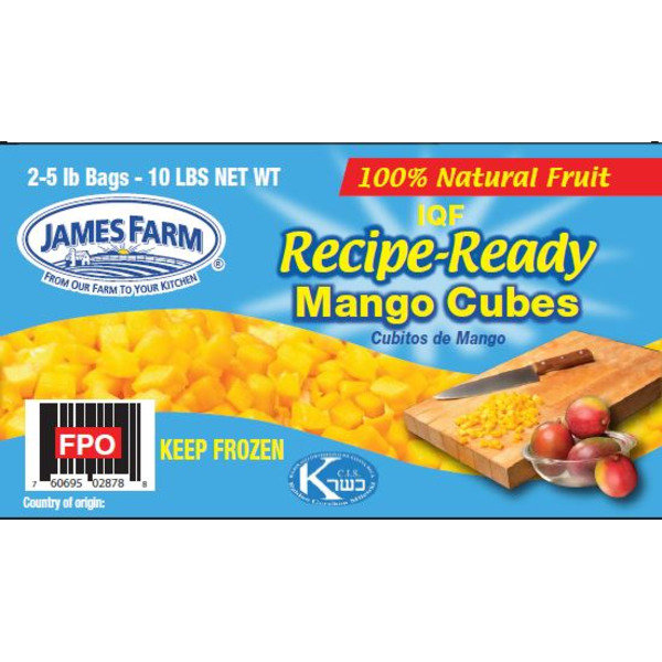 Frozen James Farm - IQF Diced Mango - 10 lbs