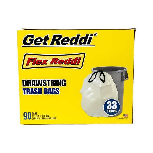 Get Reddi Flex Reddi drawstring Trash Bags
