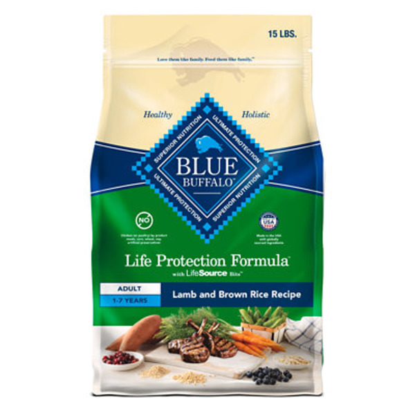 Blue Buffalo Life Protection Formula Natural Adult Dry Dog Food, Lamb and Brown Rice