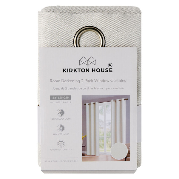 ALDI Kirkton House Room Darkening Window Curtains - Ivory Same-Day ...