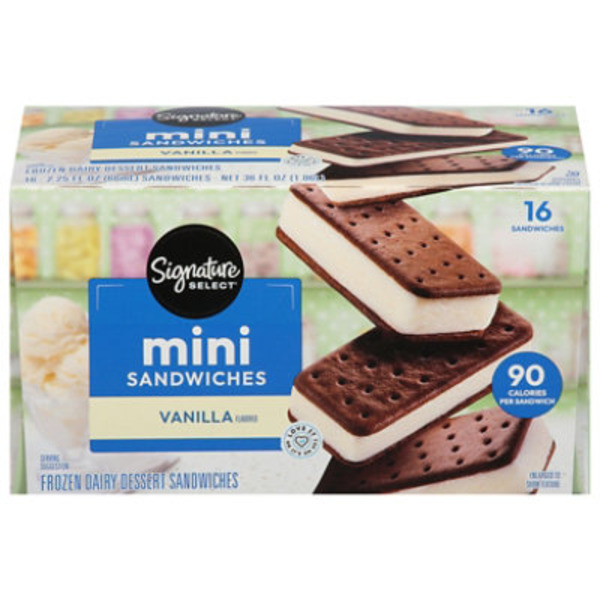Signature SELECT Vanilla Frozen Dairy Dessert Mini Sandwiches