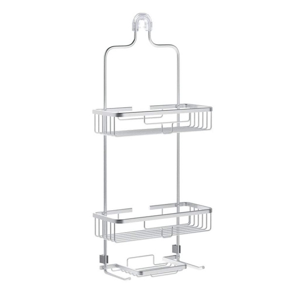 Zenna Home Neverrust Rustproof Aluminum Large Over-the-shower Caddy In Satin Chrome