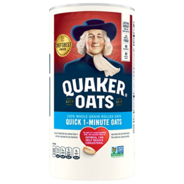Quaker Oats, 100% Whole Grain, Quick 1-Minute