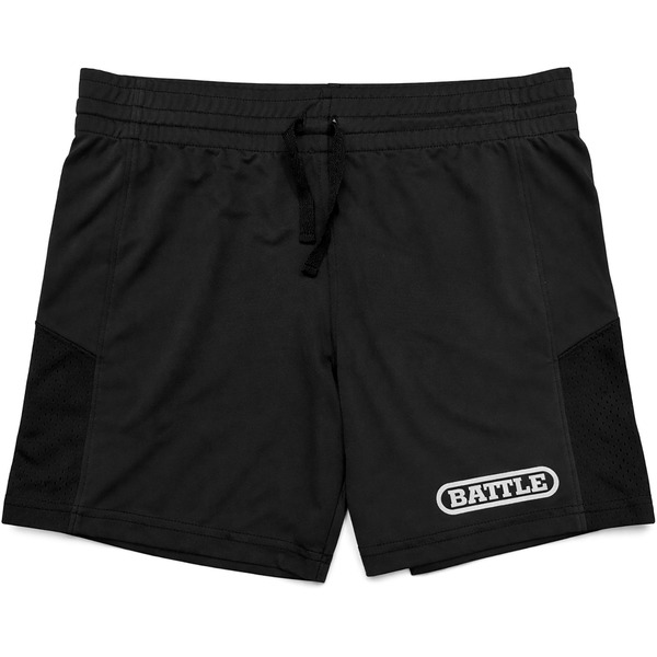 Battle Adult Game Day Flag Football Shorts, M - Black