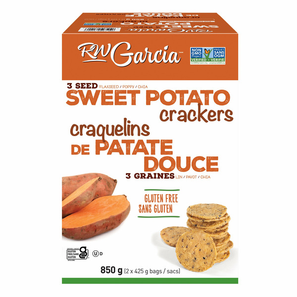 RW Garcia 3 Seed Sweet Potato Crackers