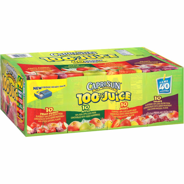 CapriSun-100% Juice Pack - 4/10-pack juice pouches