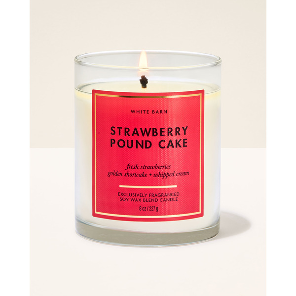 Strawberry Pound Cake Single Wick Candle