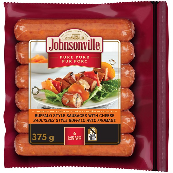 Johnsonville Buffalo Style Sausages with Cheese (101679) Smoked