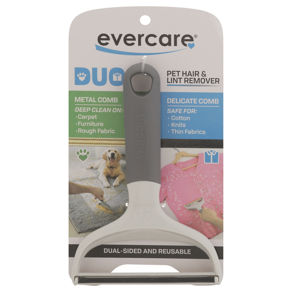 Evercare Pet Hair & Lint Remover, Dual-Sided and Reusable