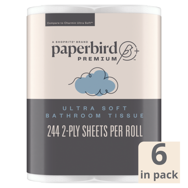 Paperbird Premium Mega Roll Ultra Soft Bathroom Tissue