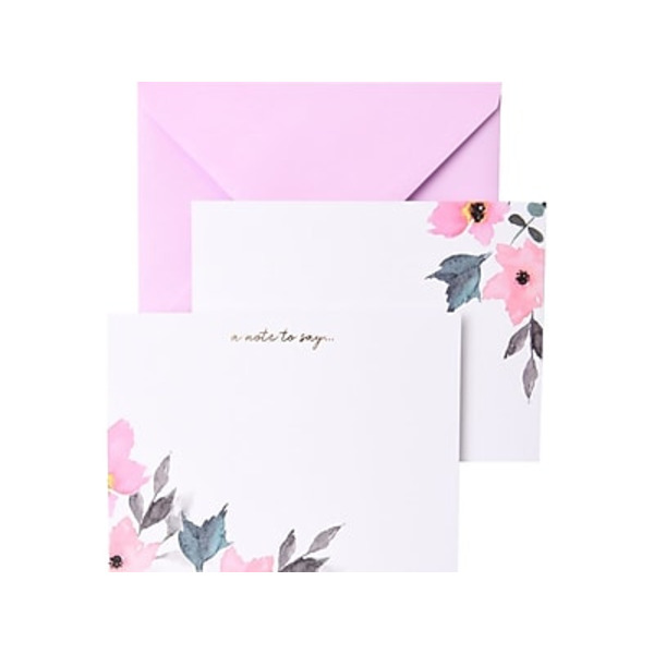 Gartner Studios Painterly Pastel Pink Notecards With Envelopes - Multicolor