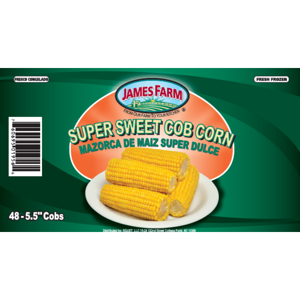 James Farm - Super Sweet Cob Corn, 5.5 inches - 48 ct