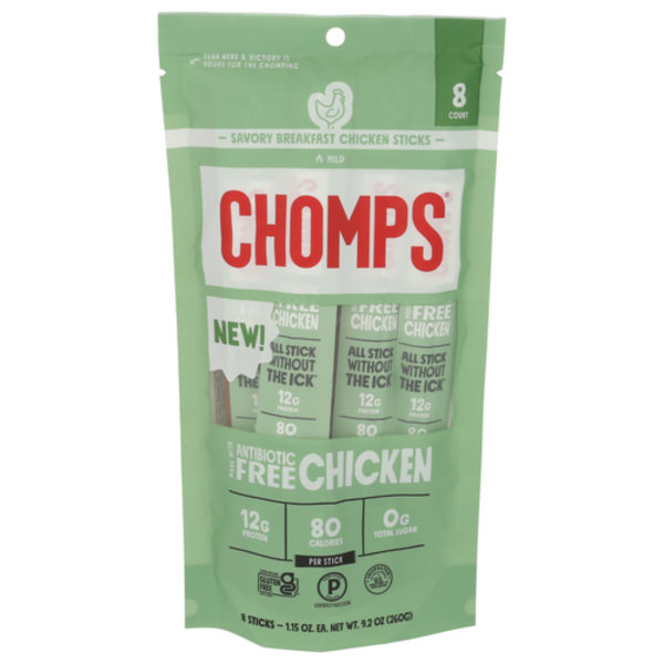 Chomps Savory Breakfast Chicken Sticks 8 Pack