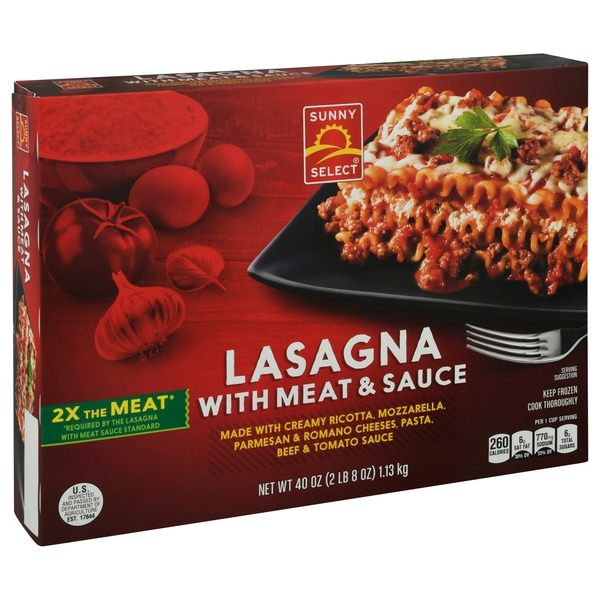 【訳あり】冷凍ラット 35〜50ｇ SSサイズ 40匹セット Sunny Select Lasagna with Meat & Sauce Same-Day Delivery or Pickup
