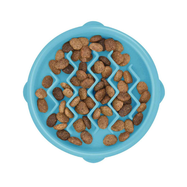 Petstages Slow Cat Feeder, Small - Blue