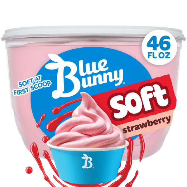 Blue Bunny Strawberry Flavored Frozen Dairy Dessert Same-Day