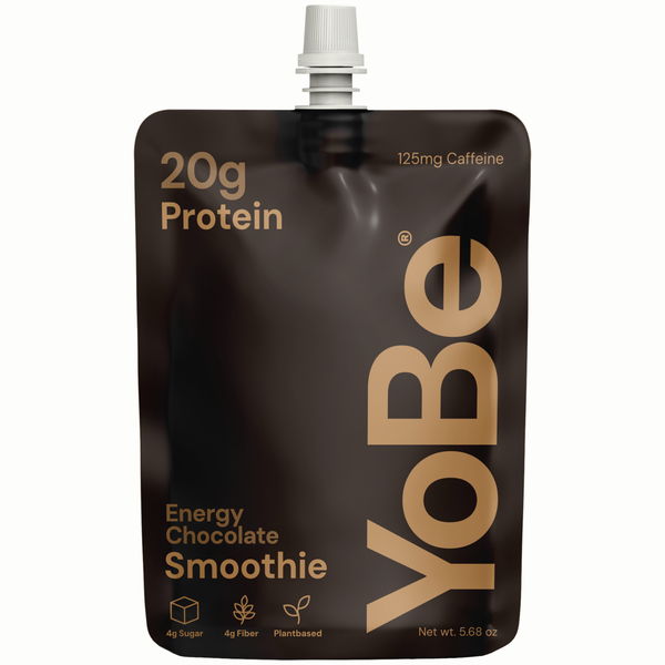YoBe Energy Chocolate , 125mg Caffeine, Protein Smoothie, Same-Day