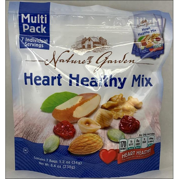 Nature's Garden Heart Healthy Mix Multi Pack 1.2 Oz 7 Count Same