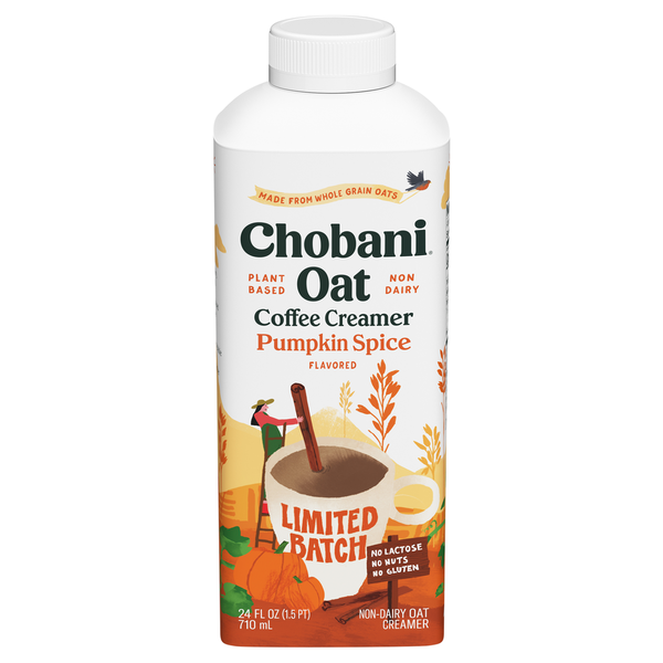 Chobani Oat Coffee Creamer, Non-Dairy, Pumpkin Spice Flavored Same
