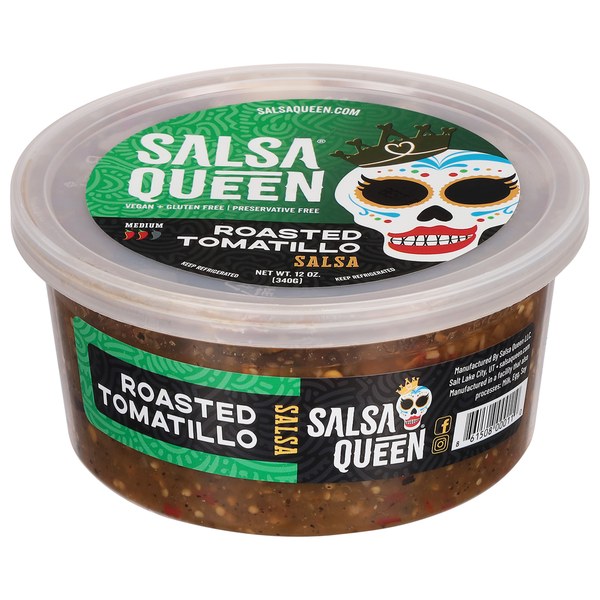Salsa Queen Medium Roasted Tomatillo Salsa Same-Day Delivery or