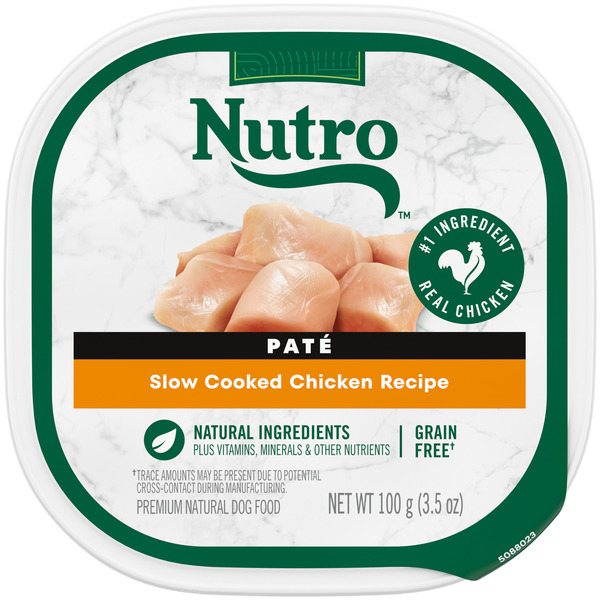NUTRO Feed Clean Paté Grain Free Slow Cooked Chicken Recipe Dog Food