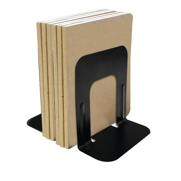 Brenton Studio Nonskid Steel Bookends - Black - 7"