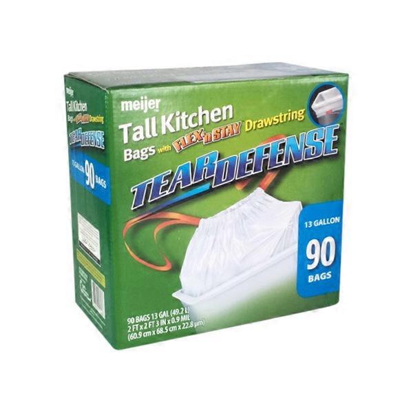 Meijer 13 Gallon Tall Kitchen Trash Bags (90 ct) Instacart