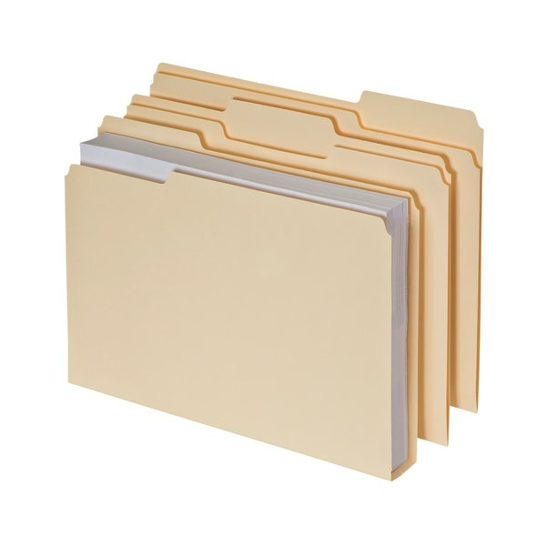 Pendaflex 1 1/2" Expansion Double Stuff File Folders - Manila - Letter Size
