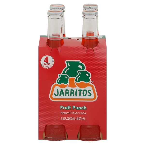 Jarritos Soda, Fruit Punch, 4 Pack Same-Day Delivery | Fiesta Mart