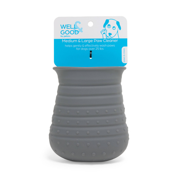 Well & Good Dog Paw Cleaner, Medium/Large - Grey