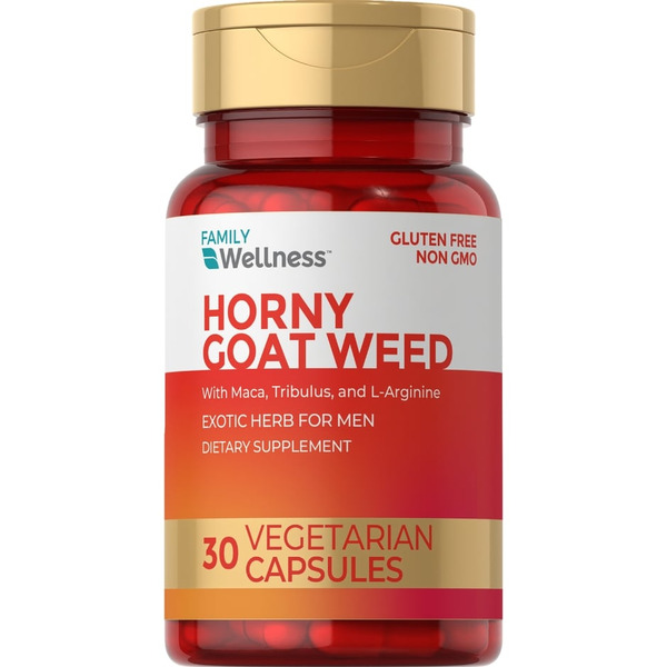 Complément Tribulus, Maca, Horny Goat Weed - Booster Testostérone & Énergie - 60 Gélules