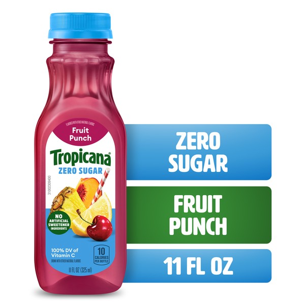 Tropicana Zero Sugar Fruit Punch, No Artificial Sweetener Ingredients