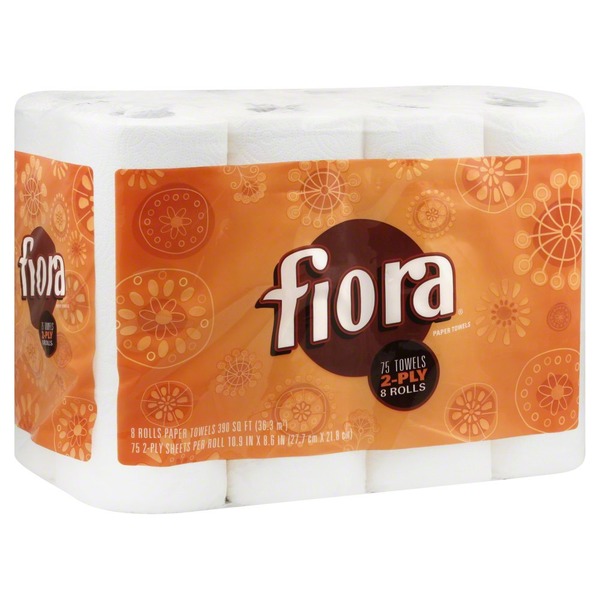 Fiora Right Size 3 Ply Paper Towels (8 ct) Instacart