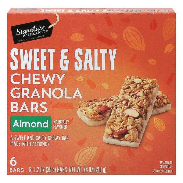 SIGNATURE SELECTS Granola Bars, Chewy, Sweet & Salty, Almond