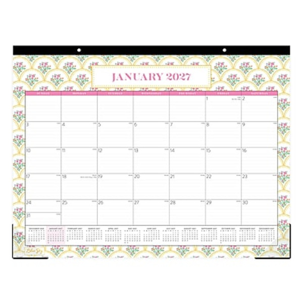 Blue Sky 2027 Monthly Desk Calendar, 17 x 22 in
