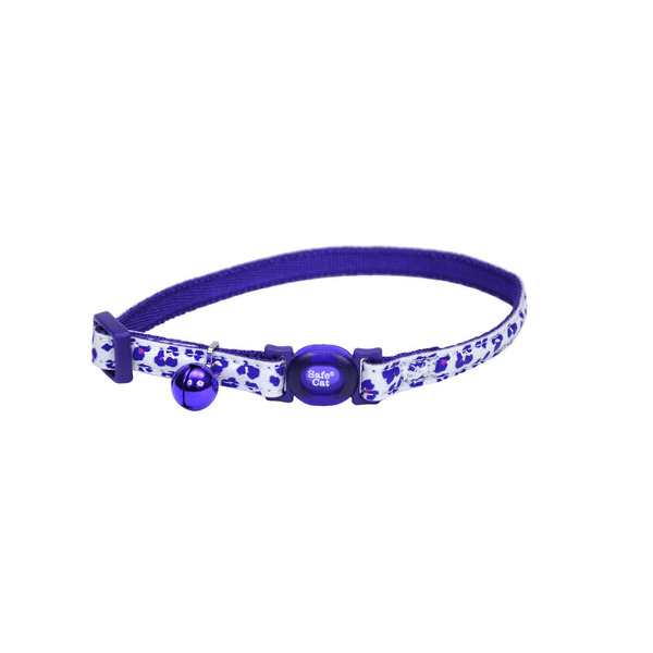 Coastal Pet .37" Purple Leopard Safe Cat Glow-In-Dark Cat Collar
