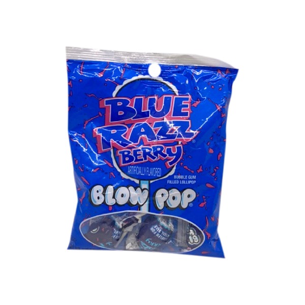 ⭐️blueskypops⭐️ Charms Blow Pops Blue Razz Berry Bubble Gum Filled Lollipop