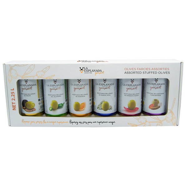 La Explanada Assorted Stuffed Olives 6 x 375 ml
