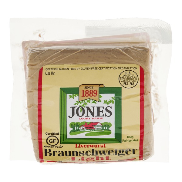 Jones Dairy Farm Braunschweiger Liverwurst Light (12 oz) Instacart