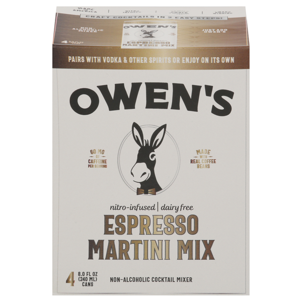 Owen's Cocktail Mixer, Non Alcoholic, Espresso Martini Mix Same