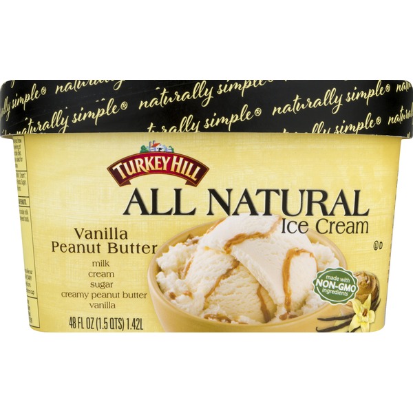 Turkey Hill Vanilla Peanut Butter All Natural Ice Cream (48 oz) Instacart