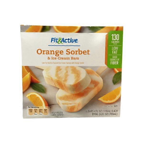Fit & Active Orange Sorbet Low Fat Ice Cream Bars (6 ct) from ALDI