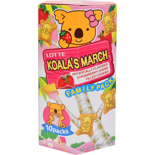 Lotte Koala's March  Family Pack Strawberry Cookies