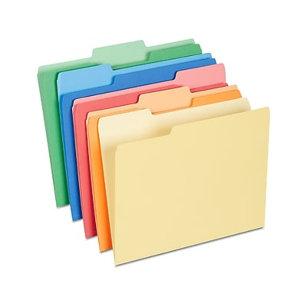Staples TRU RED TR18363 1/3 Cut Tab Letter Size Assorted Colors ...